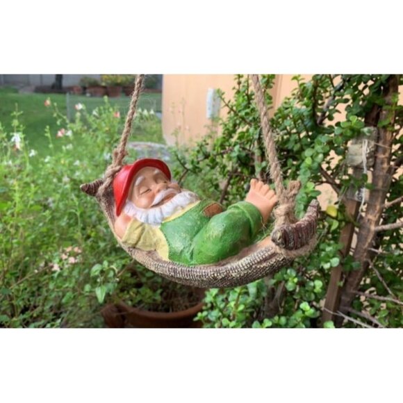 Garden Gnome Statues, Cute Decorations for Yard Hanging Out - Picture 1 of 3